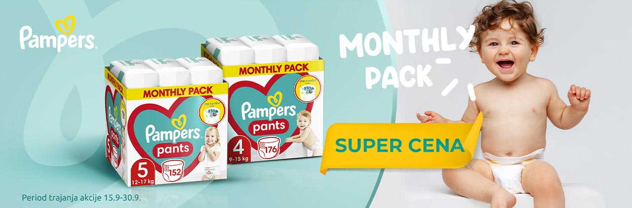 Pampers Monthly Pack SUPER CENA