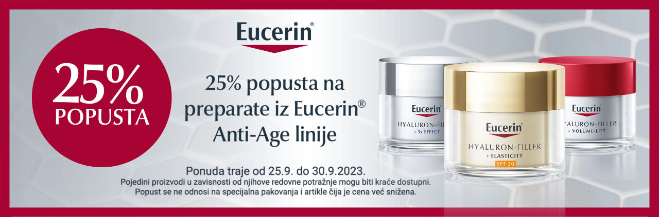 Eucerin Anti-age linija -25% 25.9-30.9.