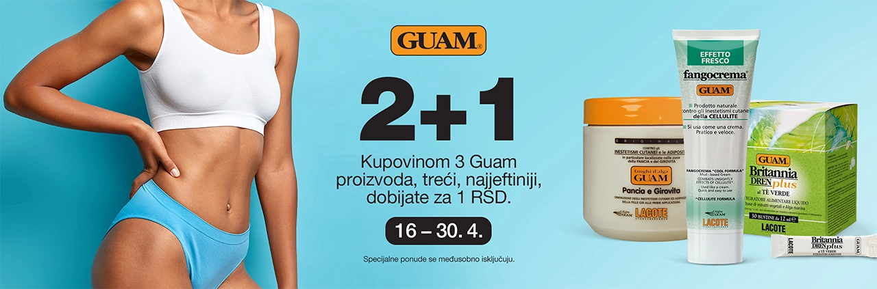 Guam 2+1 akcija 16-30.4.