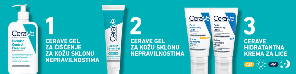 Preporučena upotreba CeraVe Penušavog gela za čiščenje u kombinaciji sa CeraVe proizvodima za negu lica i tela