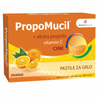 PropoMucil®  pastile pomorandža, 24 pastile