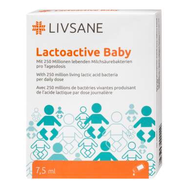 LIVSANE Lactoactive Baby oralne kapi 7,5 ml