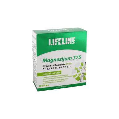Lifeline Magnezijum 375+ B kompleks 20 kesica