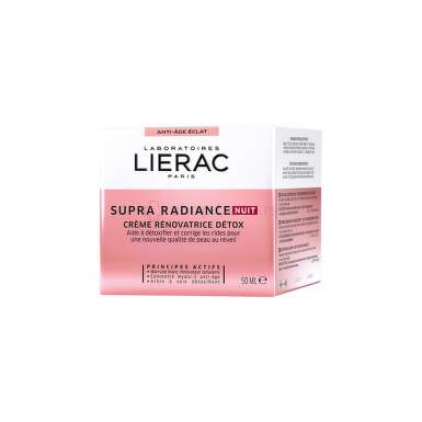 LIERAC SUPRA RADIANCE - Noćna krema za regeneraciju I detoksikaciju kože, 50ML