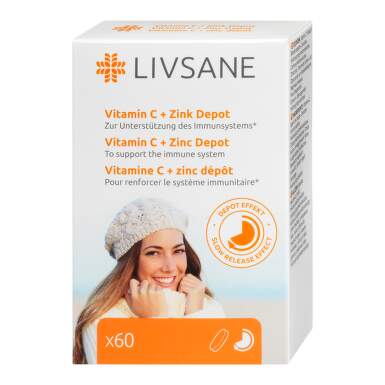 LIVSANE Vitamin C + cink depo tablete