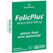 Folic Plus aktivni folat 400 μg 20 kapsula