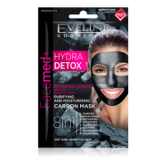 Eveline Facemed Purifying Face Mask with Activated Carbon 2x5ml - Hydra Detox