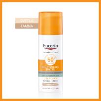 Eucerin Oil Control Tonirani Gel-krem za zaštitu masne kože od sunca SPF 50+ tamni, 50 ml