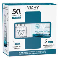 Vichy Mineral 89 Dnevni booster, 50 ml + Aqualia Thermal Lagana krema za hidrataciju, 50 ml PROMO