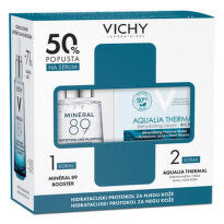 Vichy Mineral 89 Dnevni booster, 50 ml + Aqualia Thermal Bogata krema za hidrataciju, 50 ml PROMO